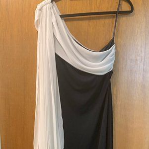Joseph Ribkoff one shoulder evening gown